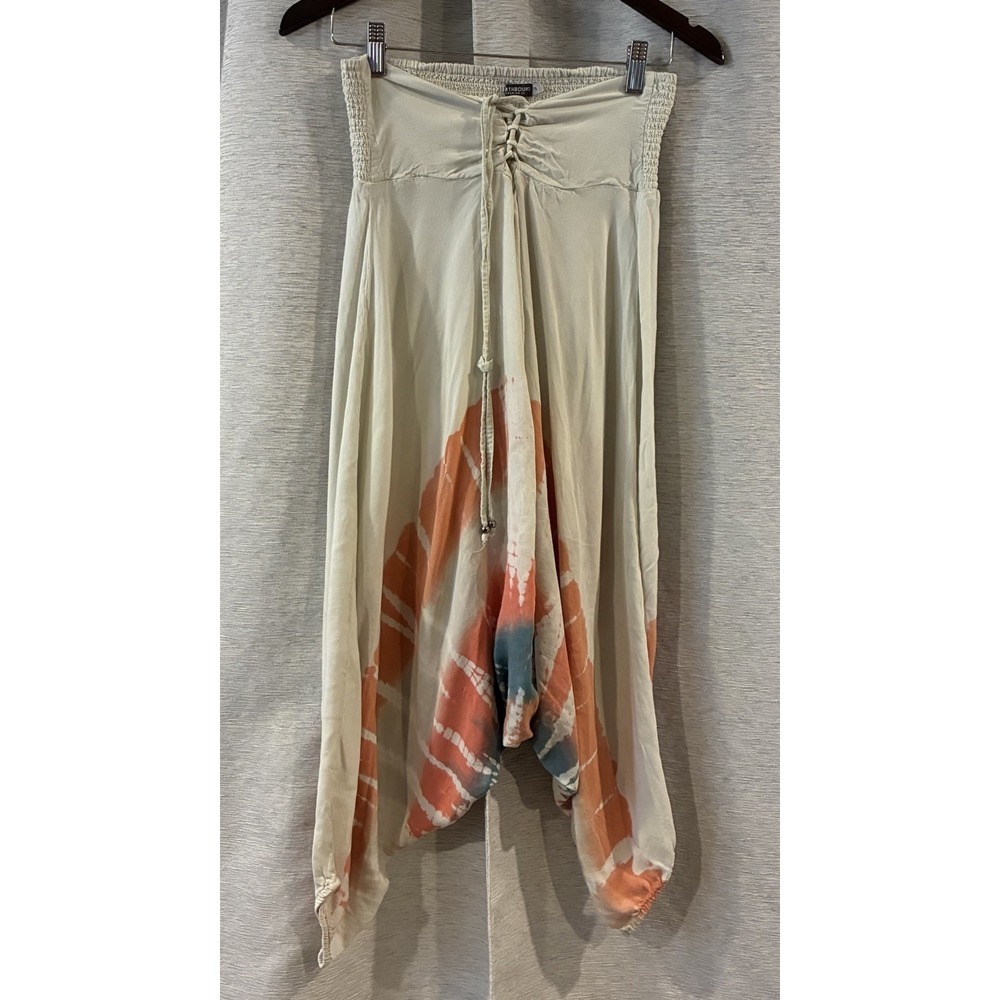 Tie Dye Drop Crotch Harem Pants (EARTHBOUND) Size Small Festival Boho Hippie